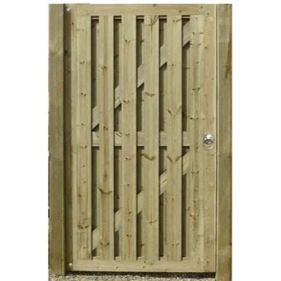 Vertical Hit and Miss Gate incl Posts and Fittings - 1.75m x 1m - Jacksons Fencing