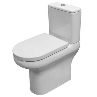 Compact Deluxe 45cm High Rimless Close Coupled Full Access Open Back WC Pan in Alpine White - RAK Ceramics