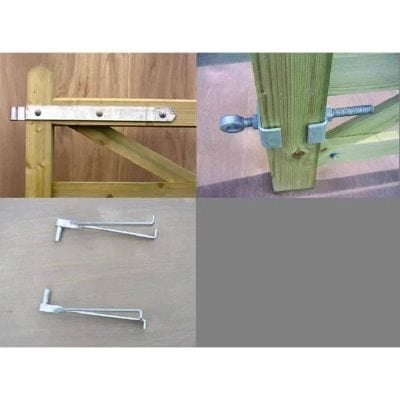 Hinges for Brickwork incl Bolts and Screws (Set of 2) - Jacksons Fencing