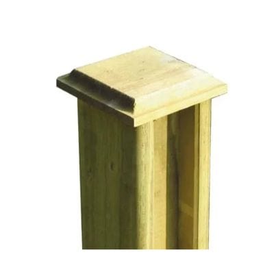 125mm Chamfered Post Cap for Use with 100mm x 100mm  Standard Slotted Posts - Jacksons Fencing