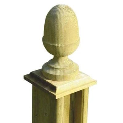 Large Acorn Post Cap for Use with 100mm x 100mm Slotted Posts - Jacksons Fencing