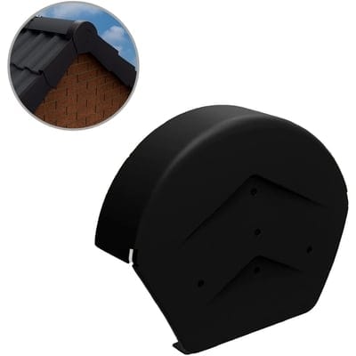 TIL-R Dry Verge Half Round Ridge End Cap - All Colours - Fix-R