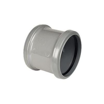 Ring Seal Soil Coupling Double Socket 110mm - All Colours - Floplast Drainage
