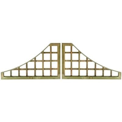 Pair of Winged Trellis Panels (100mm Squares) 0.56m x 0.94m per Panel - Jacksons Fencing