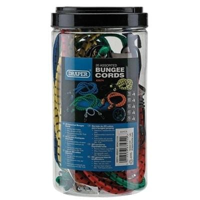 Draper Assorted Bungee - (Pack Of 20) - Draper