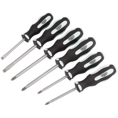 Pound Thru' Soft Grip Screwdriver Set (6 Piece) - Draper Hand Tools