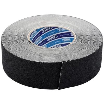 Draper Heavy Duty Safety Grip Tape Roll - 18mm x 50mm - Black - Draper