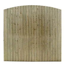 Load image into Gallery viewer, Convex Top Featherboard Fence Panel (Jakcured) - All Sizes - Jacksons Fencing
