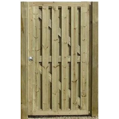 Vertical Hit and Miss Gate incl Posts and Fittings - 1.75m x 1m - Jacksons Fencing