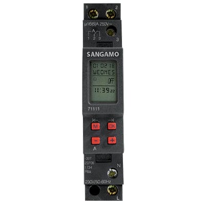DIN 71111 - 1 Module / Single Channel Time Switch - Sangamo