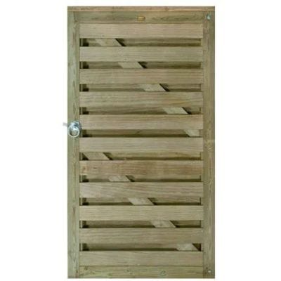 Horizontal Hit and Miss Gate w/ Fitted Galvanised Hinges and Ring Latch 1.775m x 1m - Jacksons Fencing