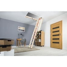 Load image into Gallery viewer, Fakro LWL Extra 60cm x 120cm x 280cm Wooden Loft Ladder with Unfolding Support Mechanism (3 Section) - Fakro
