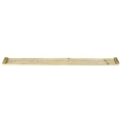 Gravel Board for Use with Slotted Posts 140mm x 28mm x 1.83m (incl 2 x End Packer Blocks) - Jacksons Fencing