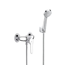 Load image into Gallery viewer, Victoria V2 Chrome Wall Mounted Shower Mixer With 1.50m Shower Hose, Handset And Wall Bracket - Roca
