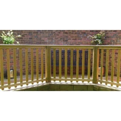 Rounded Pale Decking Panel 1.817mm x 1060mm - Jacksons Fencing