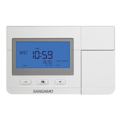 Sangamo Choice Plus Digital Room Thermostat (7 Day Programmable w/ Frost Protection) - E S P Ltd
