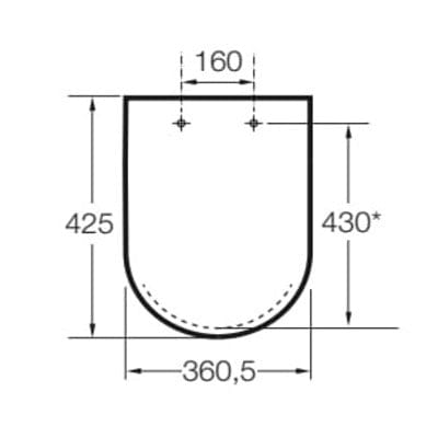 Senso Toilet Seat & Cover - White - Roca