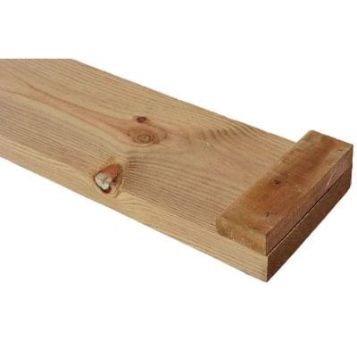 Gravel Board for Use with Slotted Posts 150mm x 28mm x 1.83m (incl 2 End Packer Blocks) - Jacksons Fencing