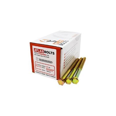 CSK Atlas Bolt ZYP (Box of 100) - All Lengths - Samac