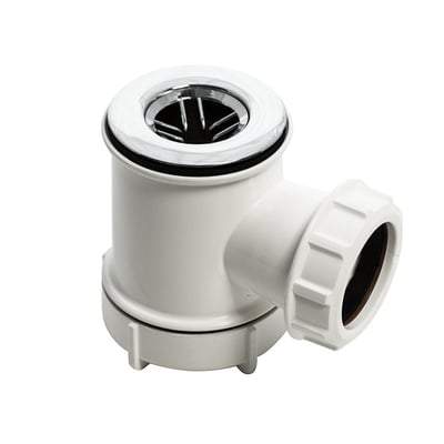 40mm Easyclean Chrome Grid Shower Trap - 19mm Seal TH43 - Floplast Drainage