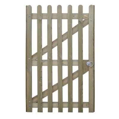 Round Pale Palisade Gate - 1.75m x 1m - Jacksons Fencing