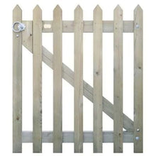 Load image into Gallery viewer, Pointed Pale Palisade Gate Inc Fittings (Right Hand Hanging) - Jacksons Fencing
