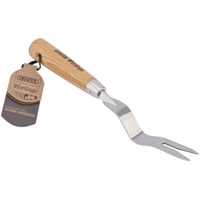 Draper Heritage Stainless Steel Hand Weeder With Ash Handle - Draper Hand Tools