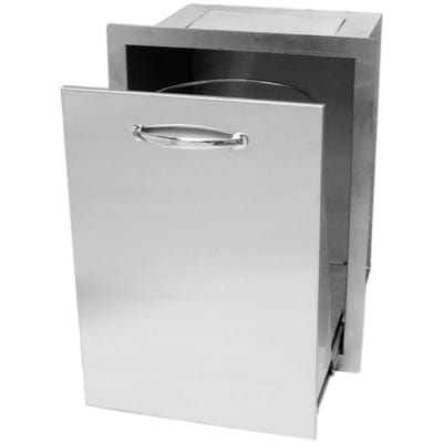 Sunstone Trash Drawer with Optional Punch Out On Top - Sunstone Outdoor Kitchens