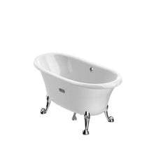 Load image into Gallery viewer, Eliptico White Free Standing Cast Iron Bath - 1700 x 850mm - Roca
