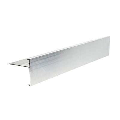 AA2 Aluminium Roof Edge Trim Mill Finish 75mm x 75mm x 3m