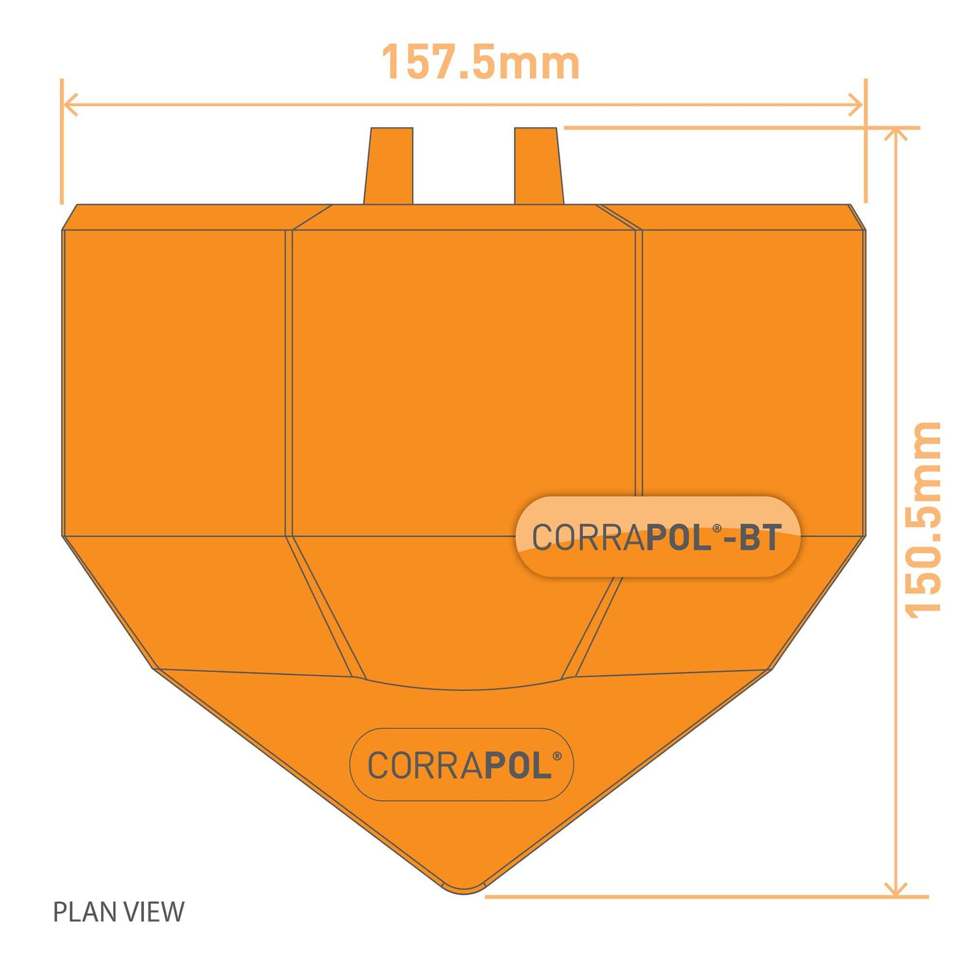 Corrapol-BT Aluminium Super Ridge Endcap - All Colours - Clear Amber Roofing