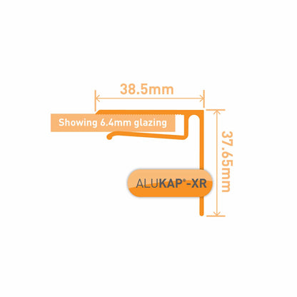 Alukap-XR 6.4mm End Stop Bar 4.8m - All Colours - Clear Amber Roofing