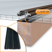 Load image into Gallery viewer, Alukap-XR 45mm Aluminium Bar with 55mm Rafter Gasket and End Cap - All Lengths - Clear Amber Roofing
