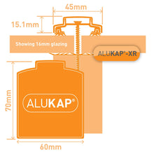 Load image into Gallery viewer, Alukap-XR 45mm Aluminium Bar with 55mm Rafter Gasket and End Cap - All Lengths - Clear Amber Roofing
