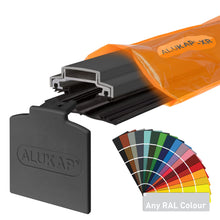Load image into Gallery viewer, Alukap-XR 45mm Aluminium Bar with Rafter Gasket and End Cap - All Lengths - Clear Amber Roofing
