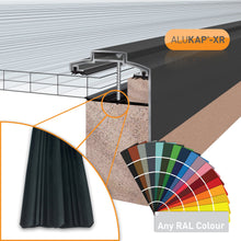 Load image into Gallery viewer, Alukap-XR 60mm Aluminium Gable Bar with Rafter Gasket and End Cap - All Lengths - Clear Amber Roofing
