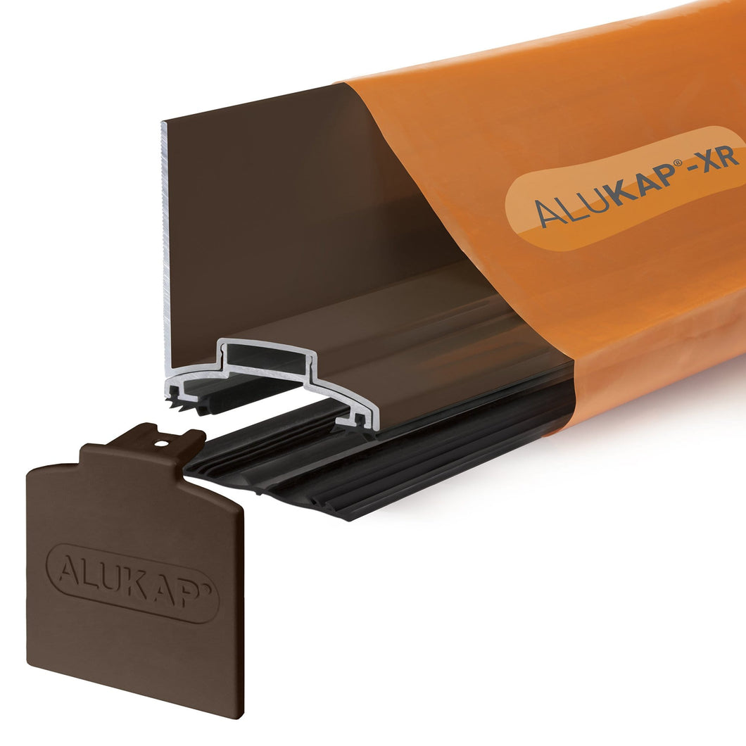 Alukap-XR 60mm Aluminium Wall Bar with Rafter Gasket and End Cap - All Lengths - Clear Amber Roofing