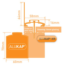 Load image into Gallery viewer, Alukap-XR 60mm Wall Bar 3.0m with Rafter Gasket and End Cap - All Colours - Clear Amber Roofing

