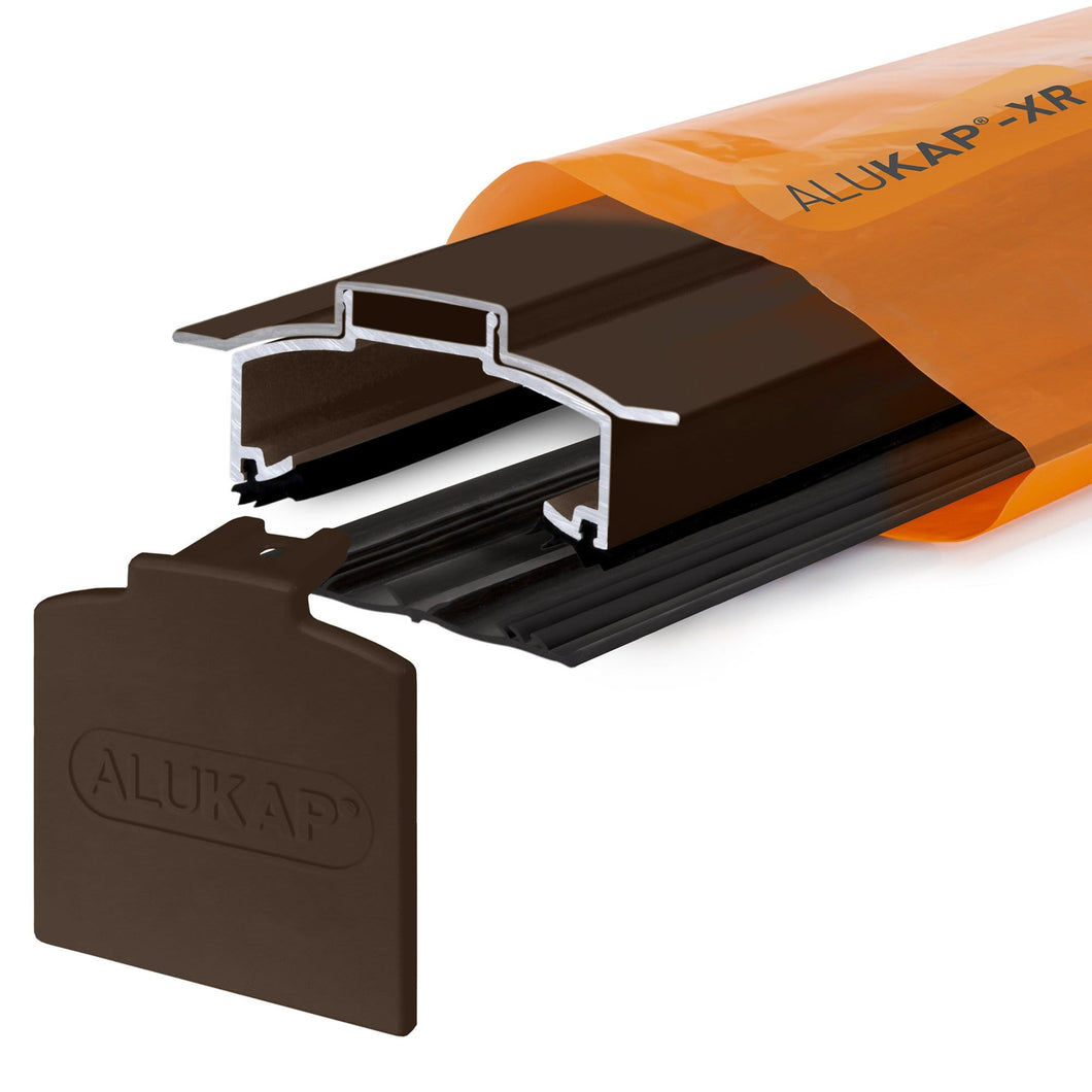 Alukap-XR Aluminium Hip Bar with 55mm Rafter Gasket and End Cap - All Lengths - Clear Amber Roofing