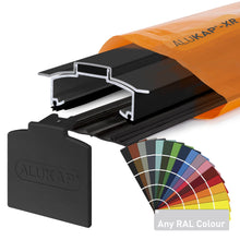 Load image into Gallery viewer, Alukap-XR Aluminium Hip Bar with 55mm Slot Fit Rafter Gasket and End Cap - All Lengths - Clear Amber Roofing
