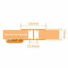 Load image into Gallery viewer, Alukap-XR 16mm Aluminium H Section - All Sizes - Clear Amber Roofing
