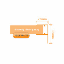 Load image into Gallery viewer, Alukap-XR 16mm Aluminium F Section - All Sizes - Clear Amber Roofing
