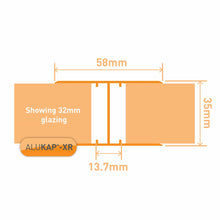 Load image into Gallery viewer, Alukap-XR 32mm Aluminium H Section 4m - Clear Amber
