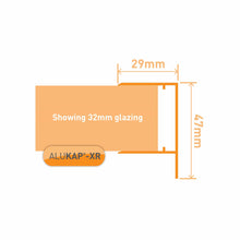 Load image into Gallery viewer, Alukap-XR 32mm Aluminium F Section 4m - Clear Amber
