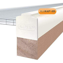 Load image into Gallery viewer, Alukap-XR 60mm Aluminium Gable Bar 3m 55mm with Rafter Gasket and End Cap - Clear Amber Roofing
