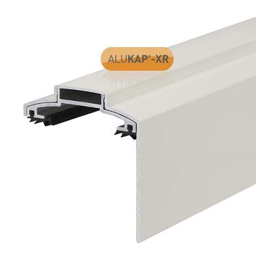 Alukap-XR 60mm Aluminium Gable Bar 3m No Rafter Gasket White and End Cap - Clear Amber Roofing