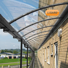 Load image into Gallery viewer, Axgard 2mm Clear UV Protect Polycarbonate Sheet - All Sizes - Clear Amber Roofing
