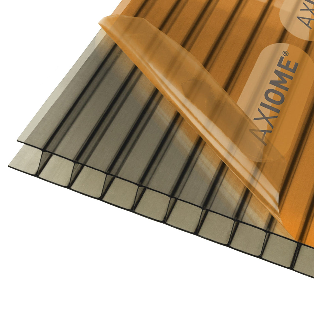 Axiome 10mm Bronze Polycarbonate Sheet - All Sizes - Clear Amber Roofing