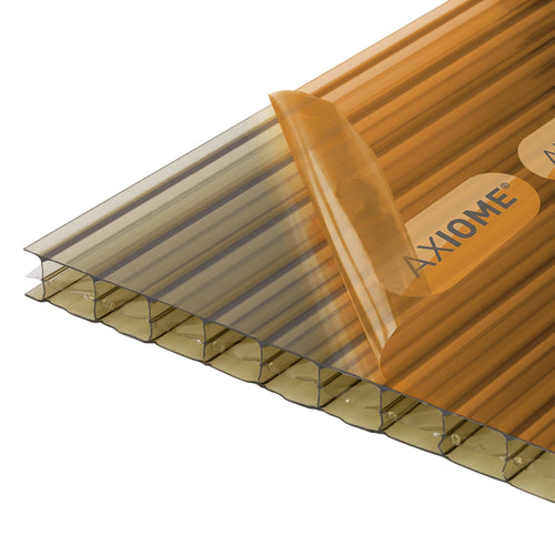 Axiome 16mm Bronze Polycarbonate Sheets - All Sizes - Clear Amber Roofing