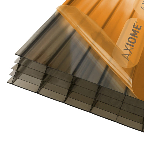 Axiome 25mm Bronze Polycarbonate Sheet - All Sizes - Clear Amber Roofing